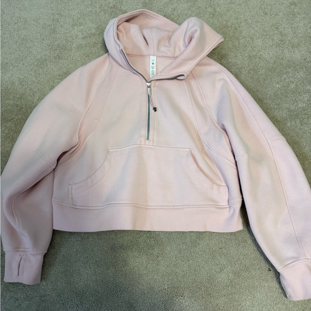 Lululemon Athletica Light Pink Half-Zip Hoodie